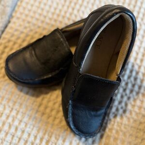 Kids Childerns Place Black Leather Loafers